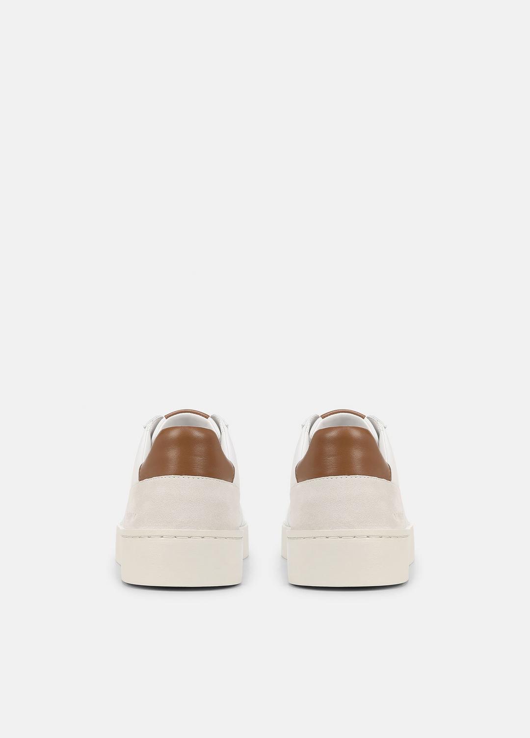 Peyton Leather Lace-Up Sneaker in Sneakers - CHALK WHITE