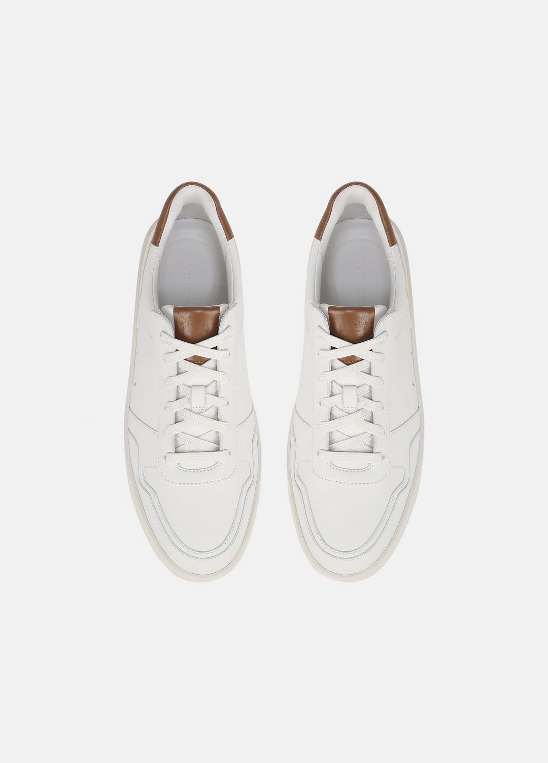 Peyton Leather Lace-Up Sneaker in Sneakers - CHALK WHITE