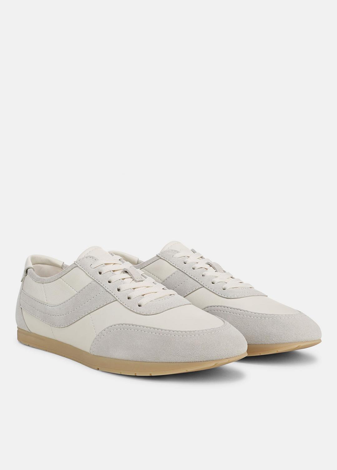 LA Leather & Suede Runner Sneaker in Sneakers - HORCHATA/PEBBLE WHITE
