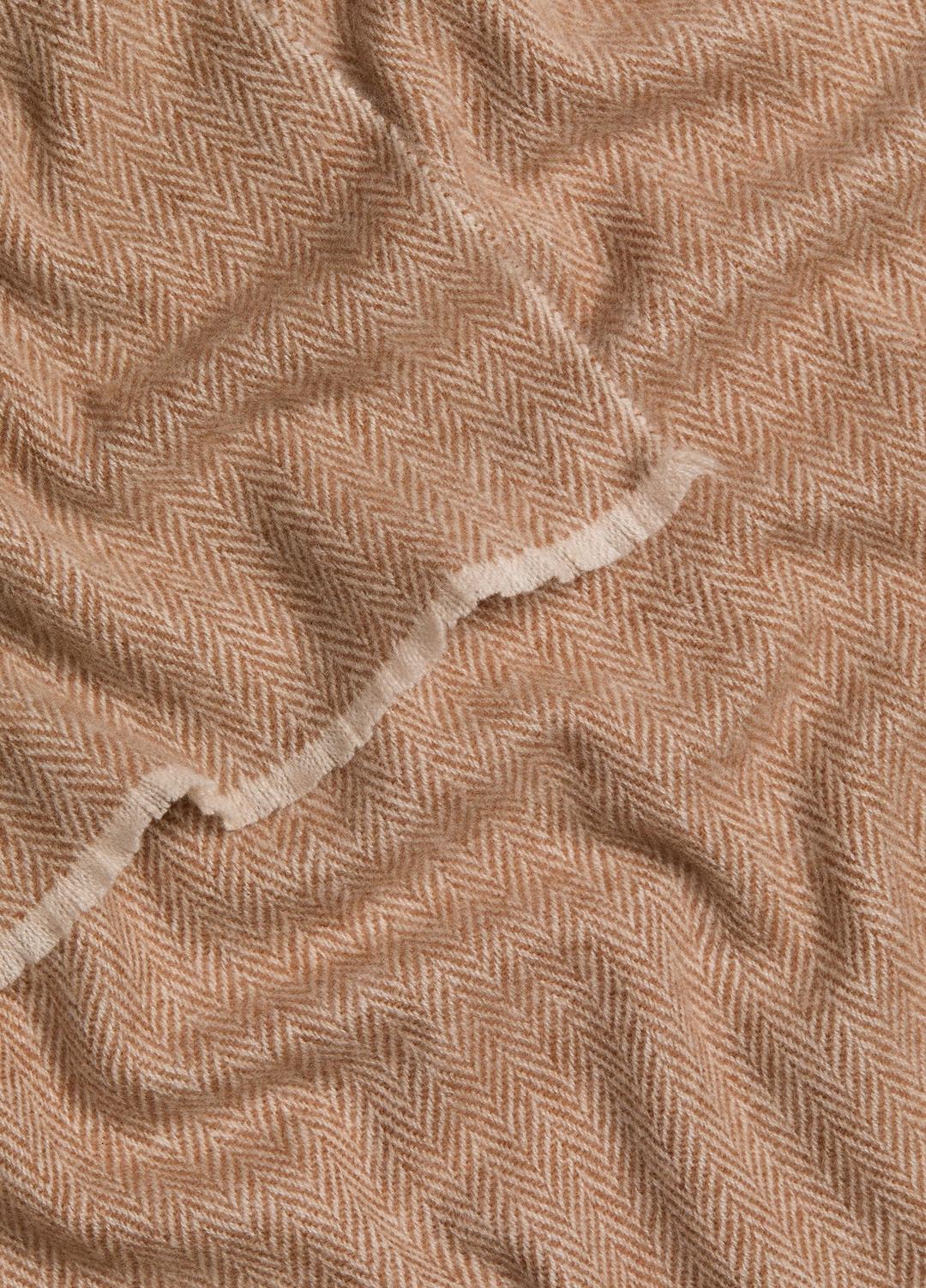 Herringbone Cashmere Scarf in Scarves & Hats - WALNUT/HEATHER OAT