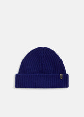 Cashmere Shaker-Stitch Beanie in Scarves & Hats - SAPPHIRE