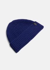 Cashmere Shaker-Stitch Beanie in Scarves & Hats - SAPPHIRE