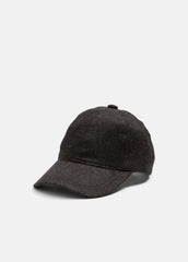 Cashmere Baseball Cap in Scarves & Hats - HEATHER CHARCOAL