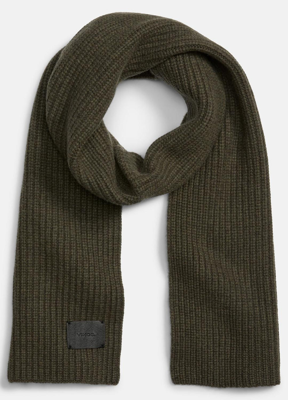 Cashmere Shaker-Stitch Scarf in Scarves & Hats - HEATHER OLIVE