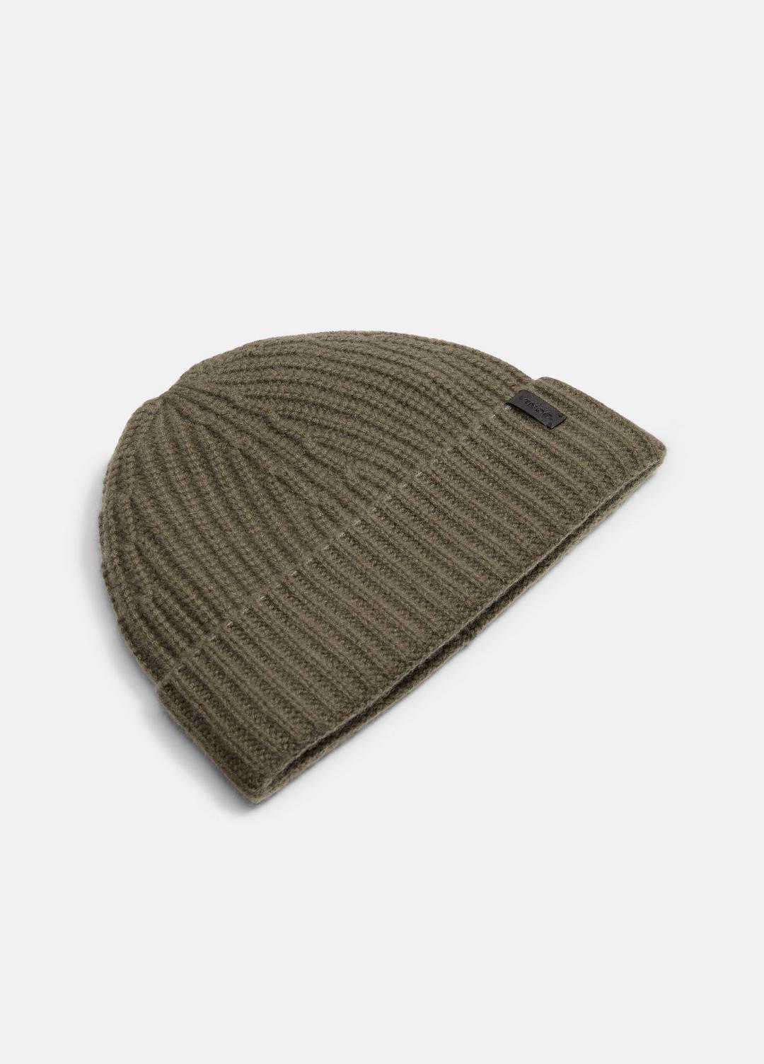 Cashmere Shaker-Stitch Beanie in Scarves & Hats - SURPLUS OLIVE