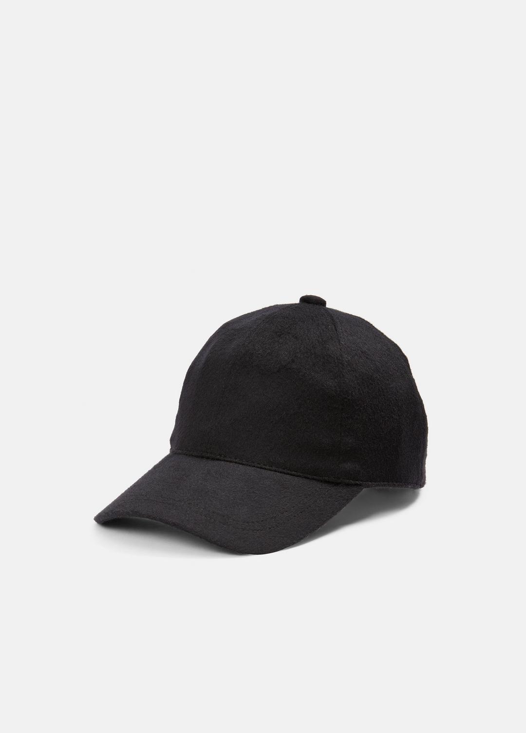 Cashmere Baseball Cap in Scarves & Hats - BLACK