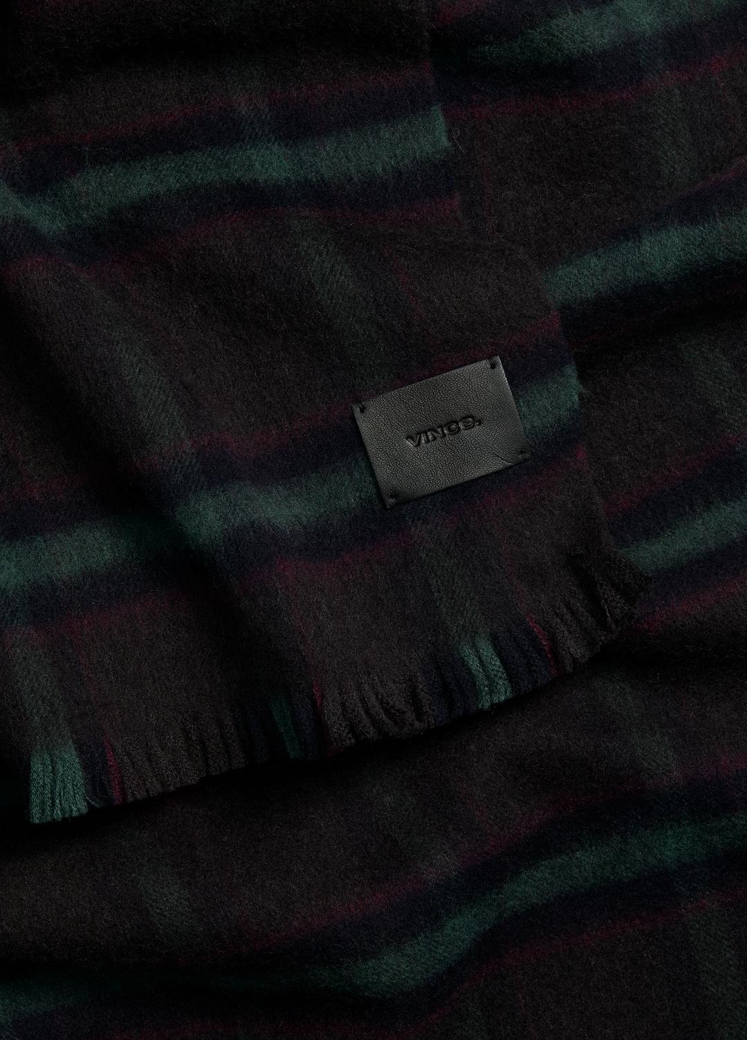 Brushed Holme Plaid Wool Scarf in Scarves & Hats - BROWN