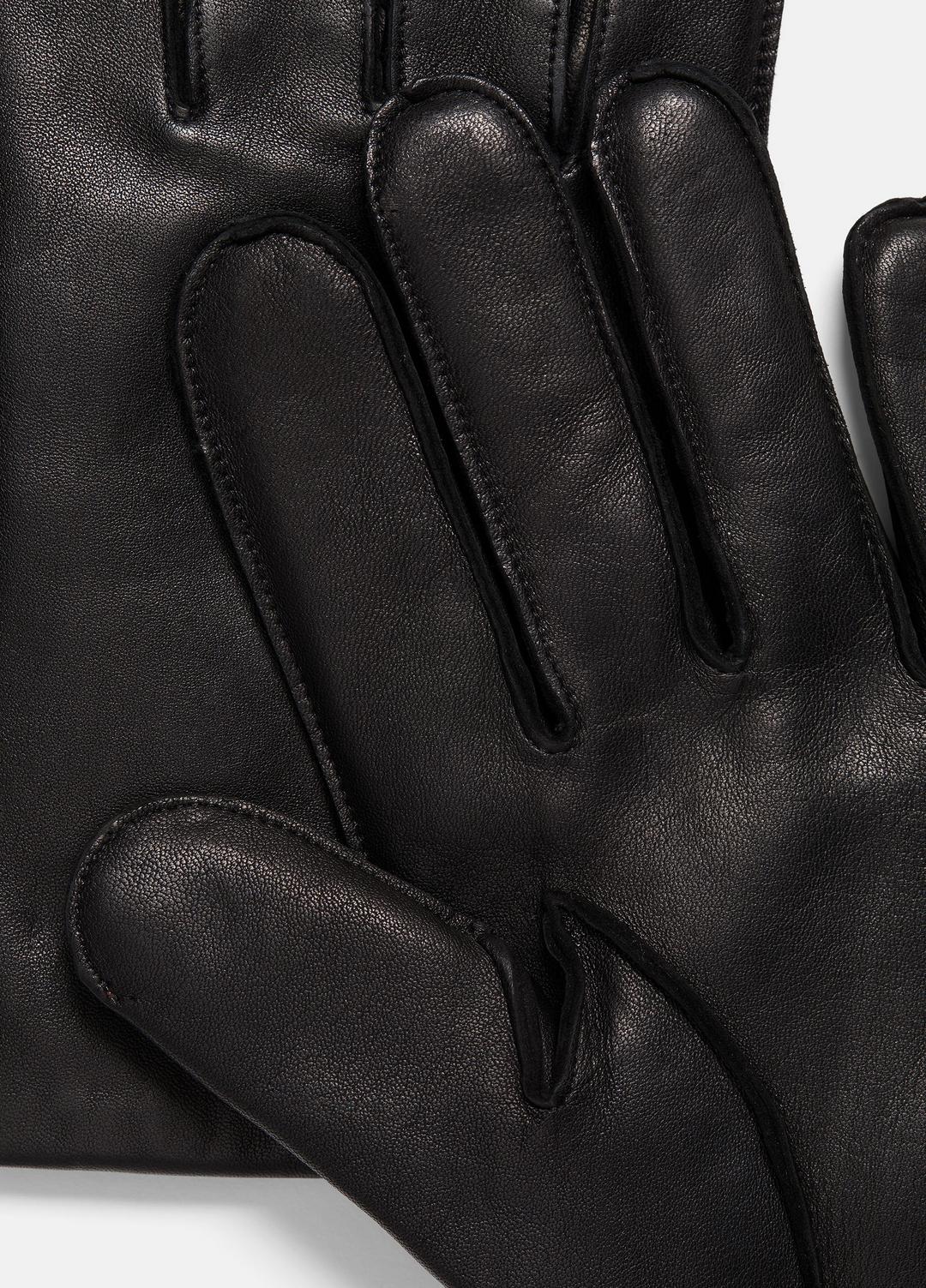 Classic Cashmere-Lined Leather Glove in Gloves - BLACK CAMELLETO