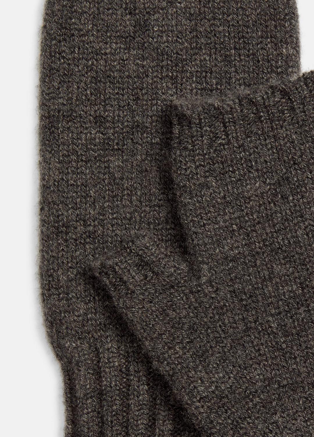 Cashmere Hand Warmers in Gloves - HEATHER CHARCOAL