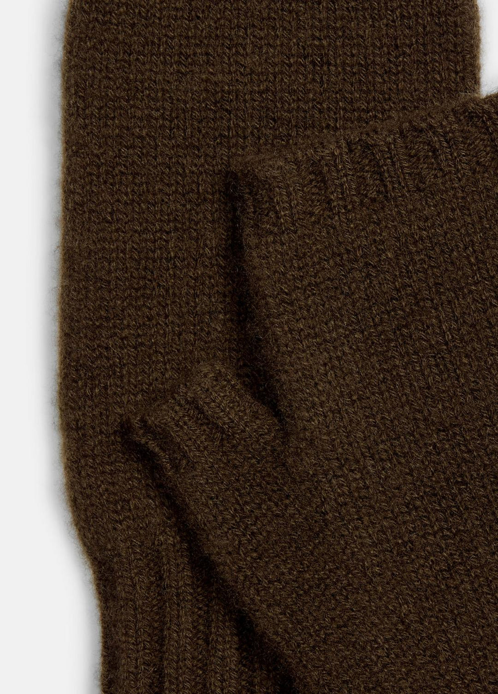 Cashmere Hand Warmers in Gloves - DARK LEAF