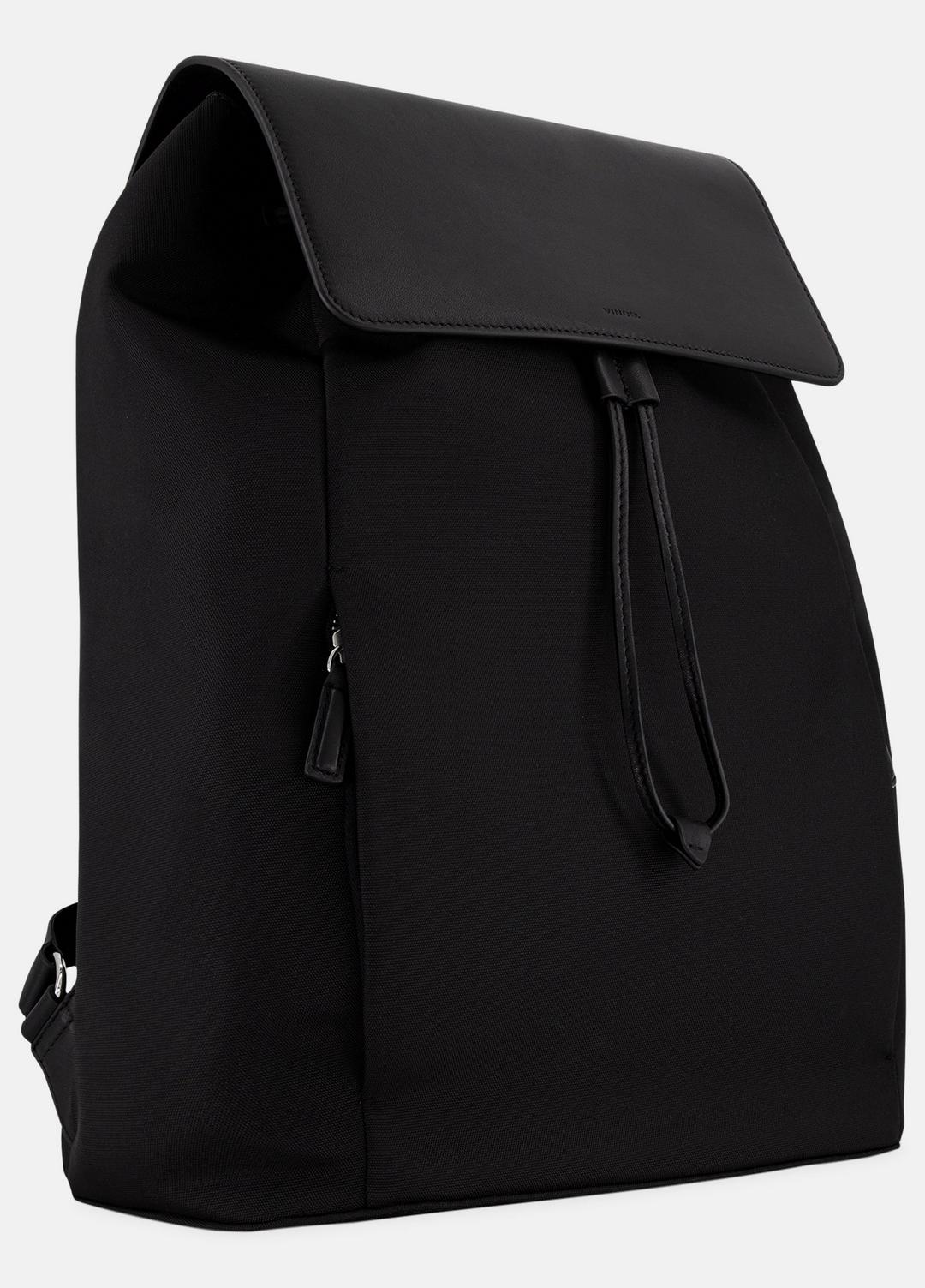Drayton Nylon Flap Backpack in Bags - BLACK