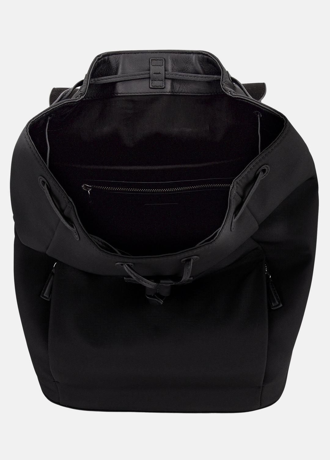 Drayton Nylon Flap Backpack in Bags - BLACK