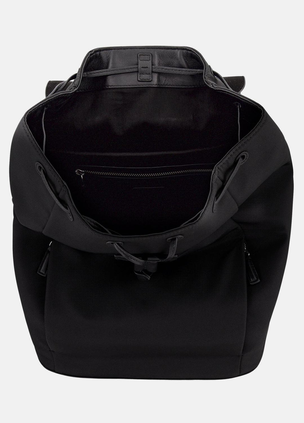 Drayton Nylon Flap Backpack in Bags - BLACK