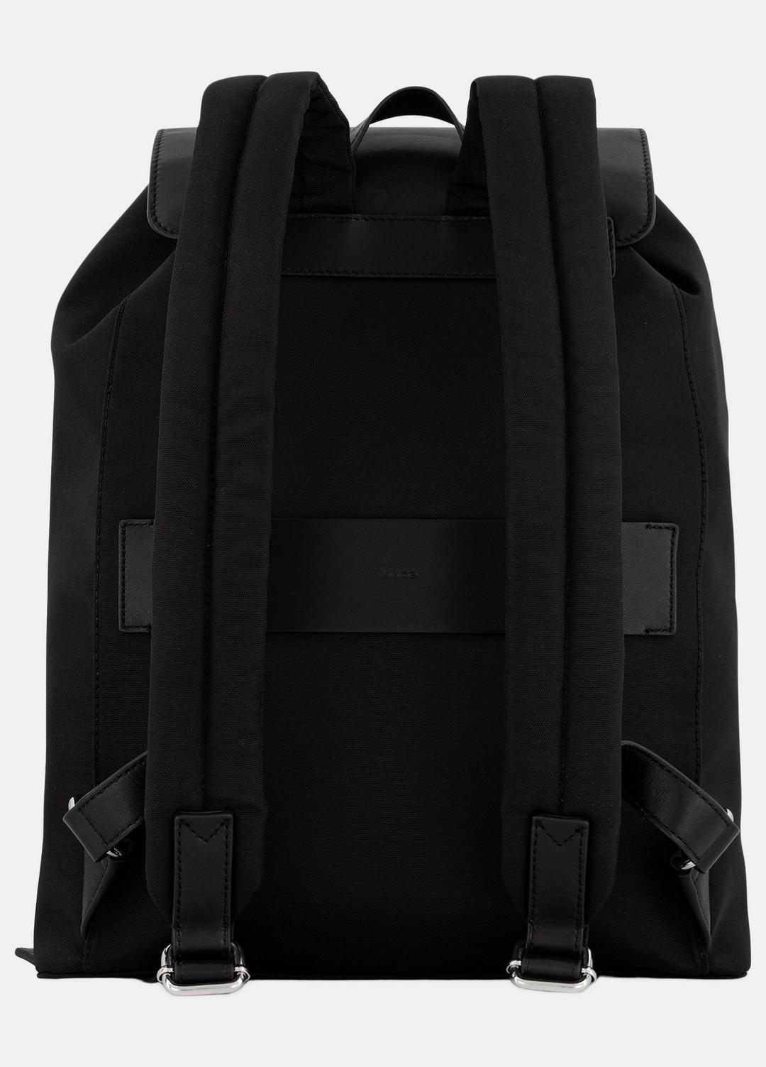 Drayton Nylon Flap Backpack in Bags - BLACK