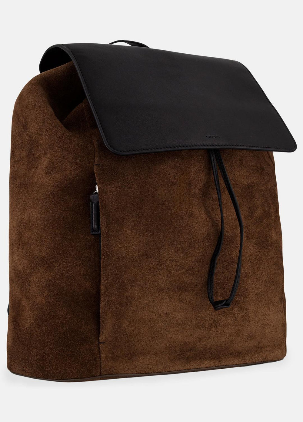 Drayton Suede Flap Backpack in Bags - CHOCOLATE