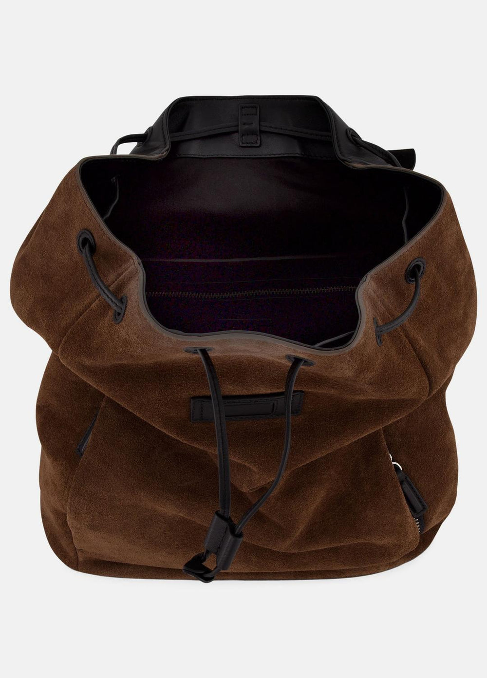 Drayton Suede Flap Backpack in Bags - CHOCOLATE
