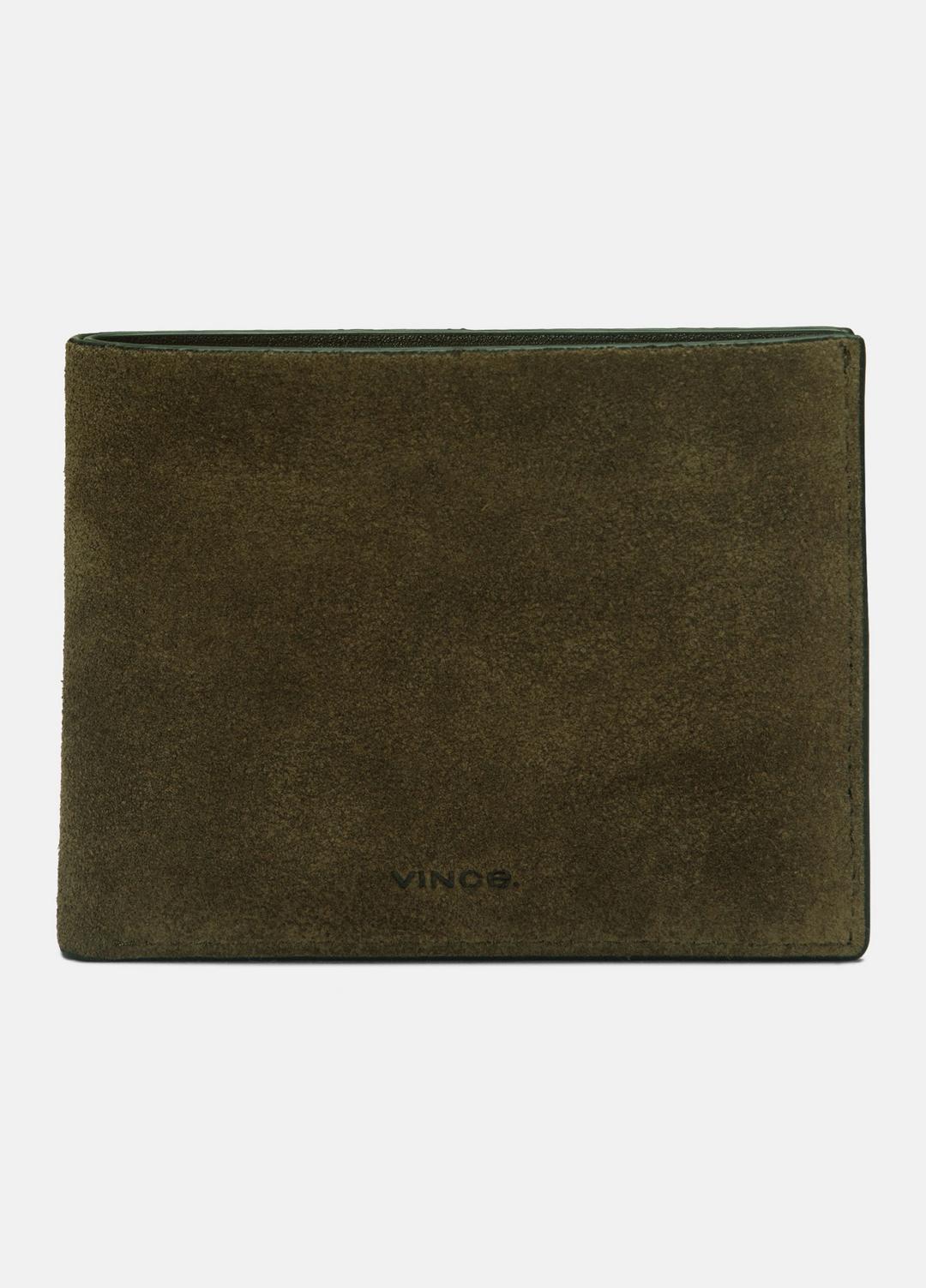 Suede Bifold Wallet in Bags - DRIVER GREEN