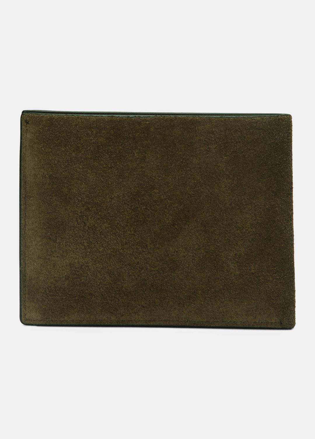 Suede Bifold Wallet in Bags - DRIVER GREEN