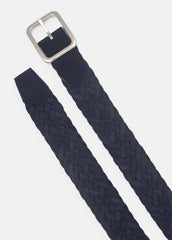 Men's 35mm Reversible Woven Suede Belt in Belts - COASTAL BLUE/GREY PALLADI