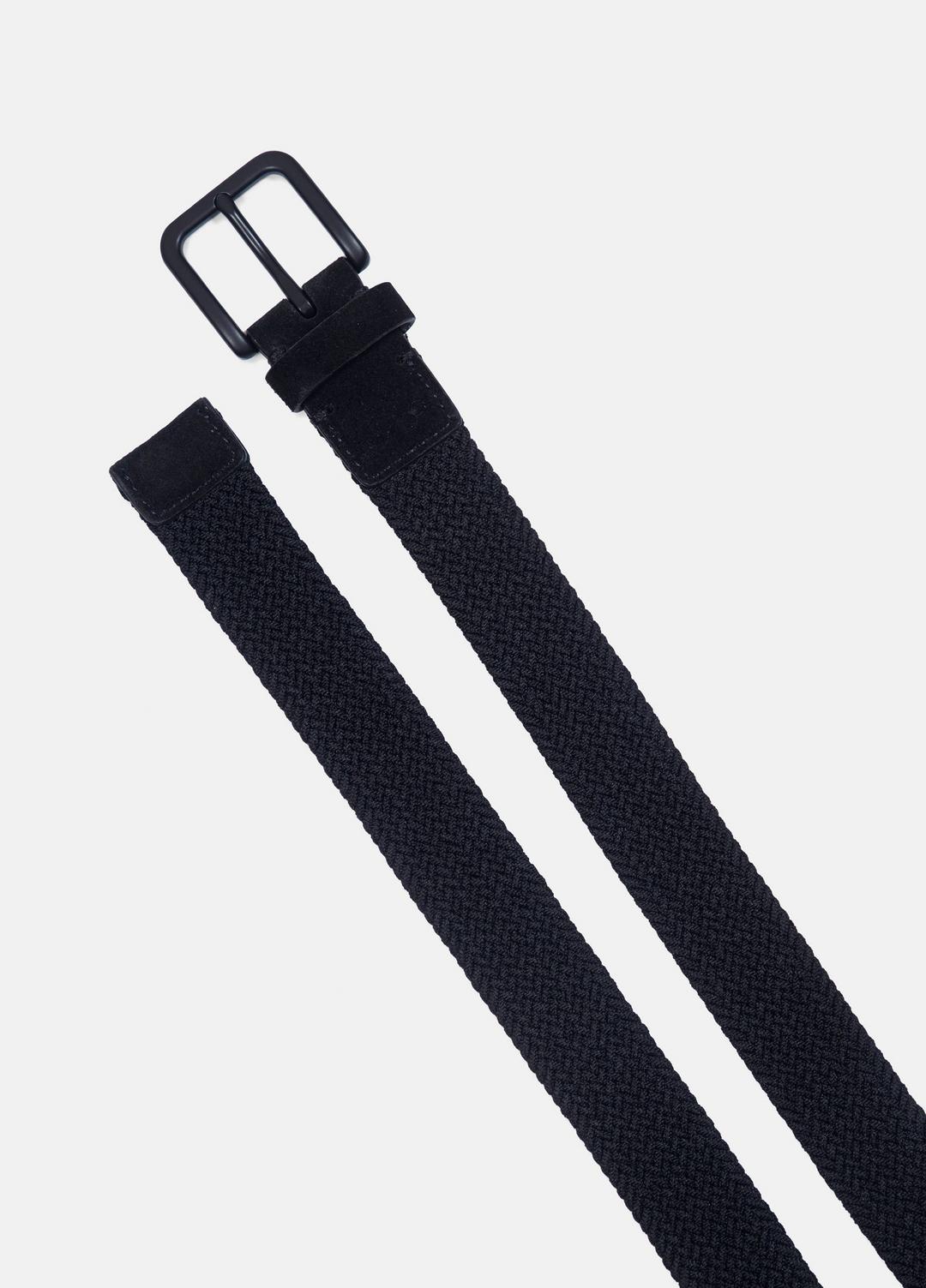 Men's 32mm Stretch-Woven Belt in Belts - BLACK