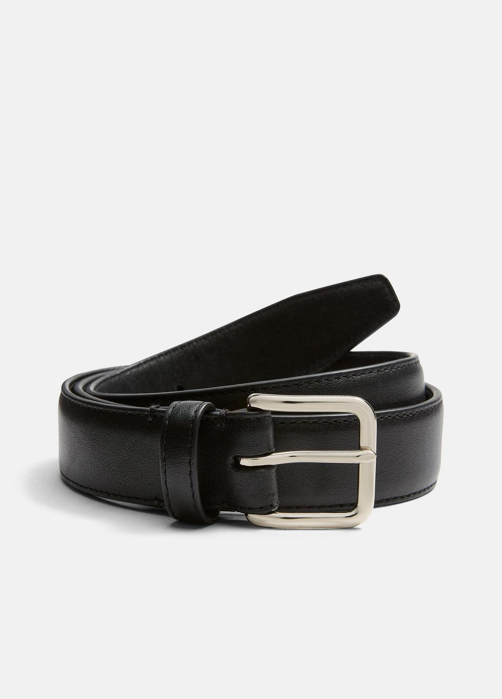 Men’s Classic Leather Belt in Belts - BLACK