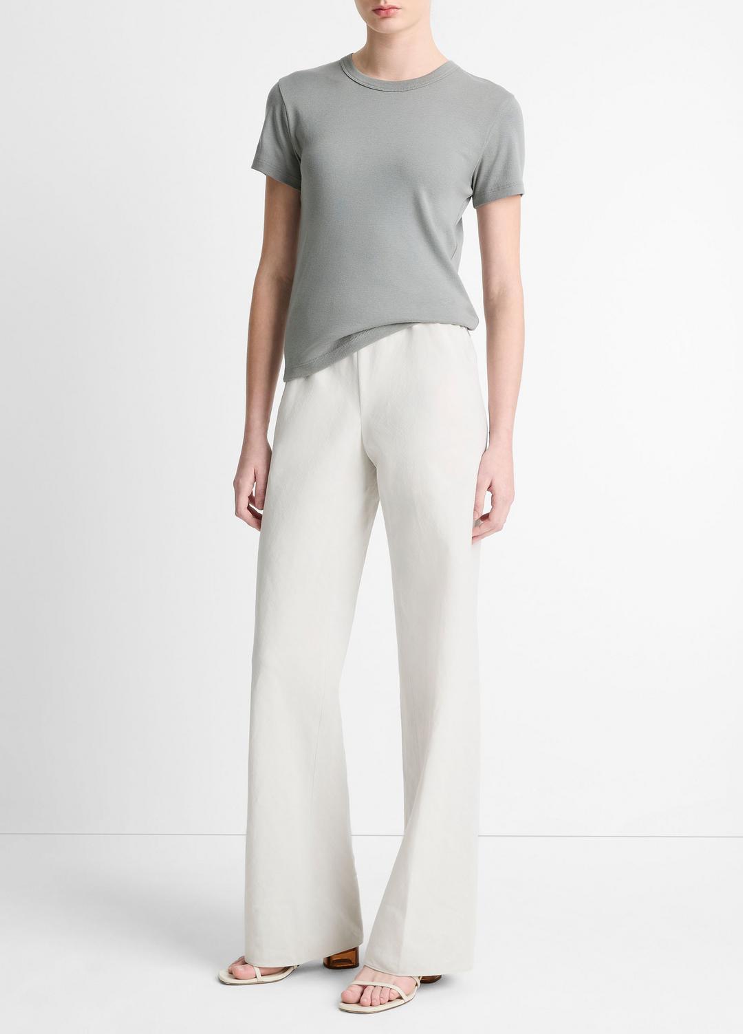 Cotton-Blend High-Waist Bias Pant in Pants & Shorts - SALT GLASS