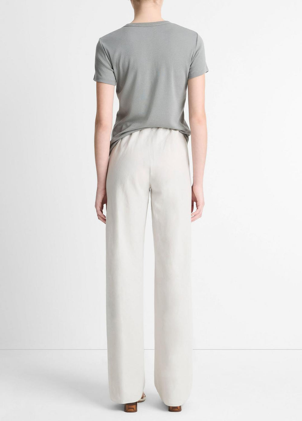 Cotton-Blend High-Waist Bias Pant in Pants & Shorts - SALT GLASS
