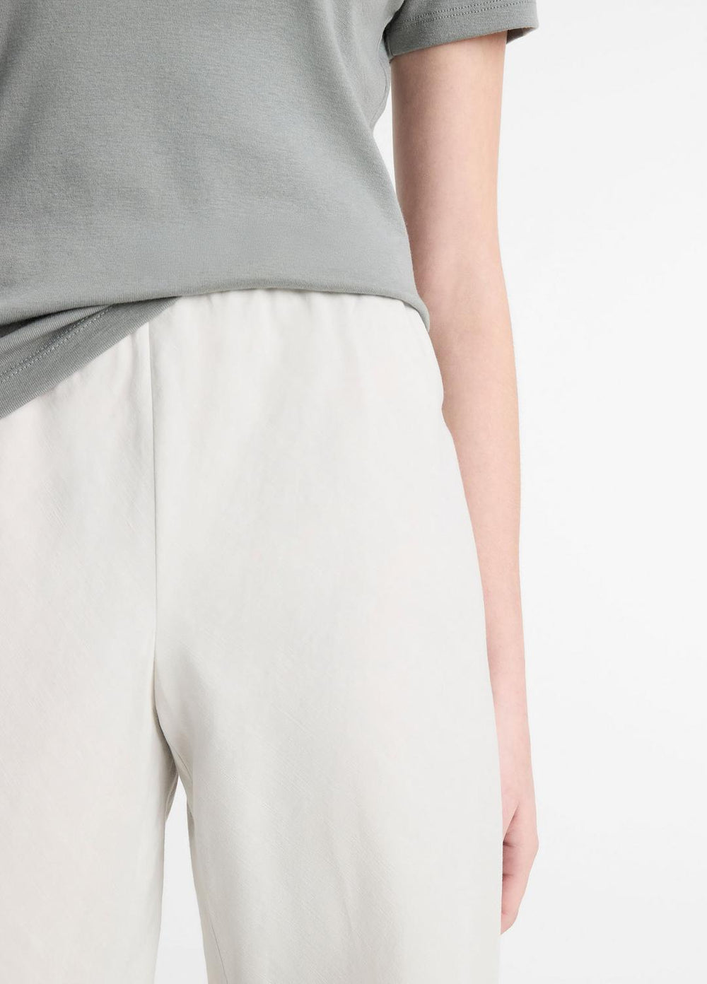 Cotton-Blend High-Waist Bias Pant in Pants & Shorts - SALT GLASS