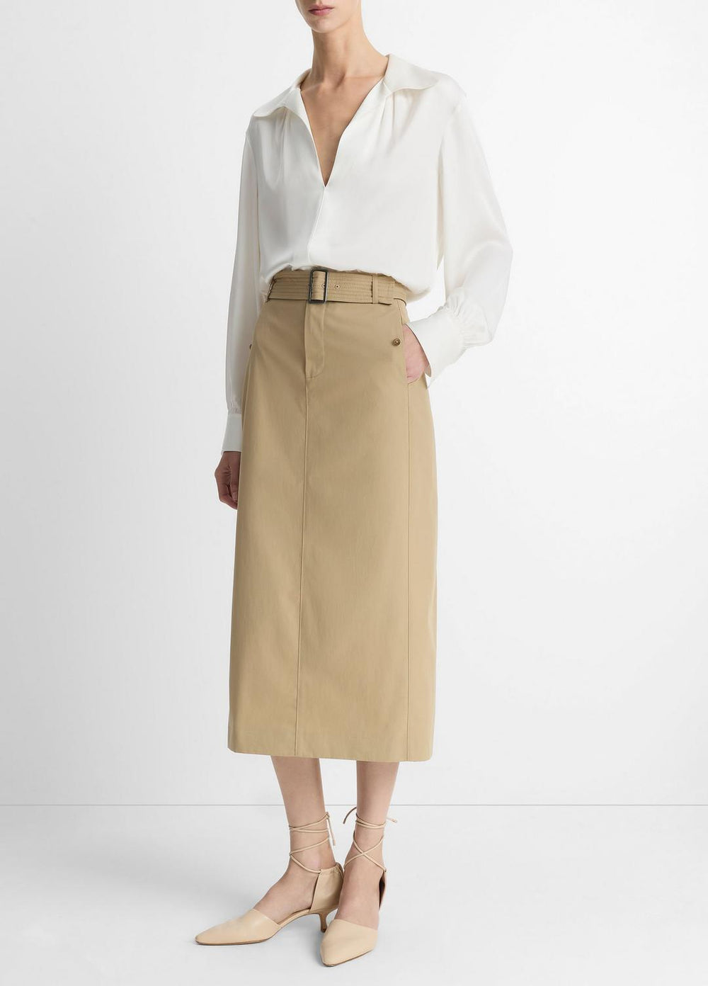 Cotton Trench Pencil Skirt in Dresses & Skirts - COBBLE STONE