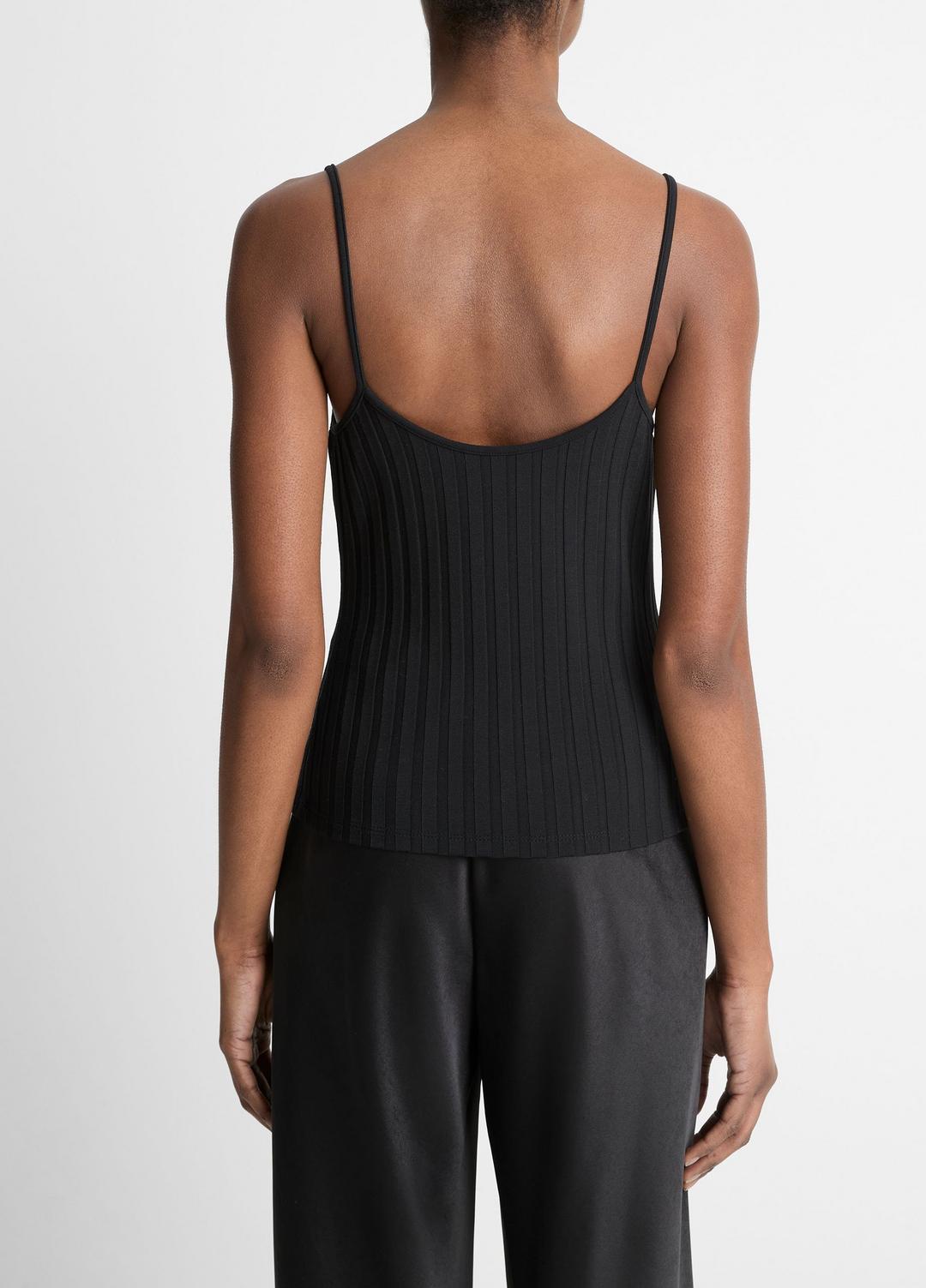 Ribbed V-Neck Camisole in Shirts & Tees - BLACK