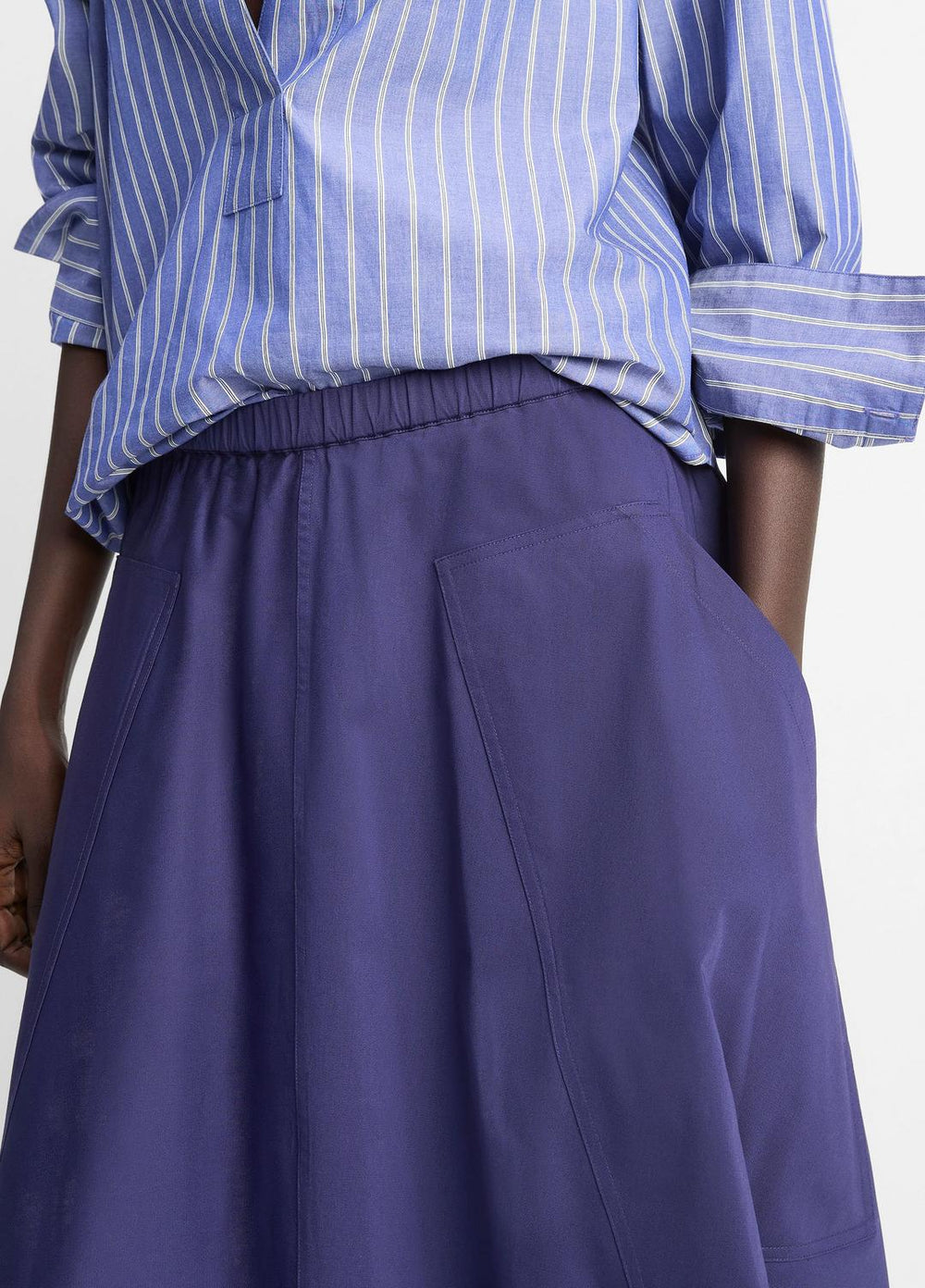Cotton Full Skirt in Dresses & Skirts - DEEP IRIS