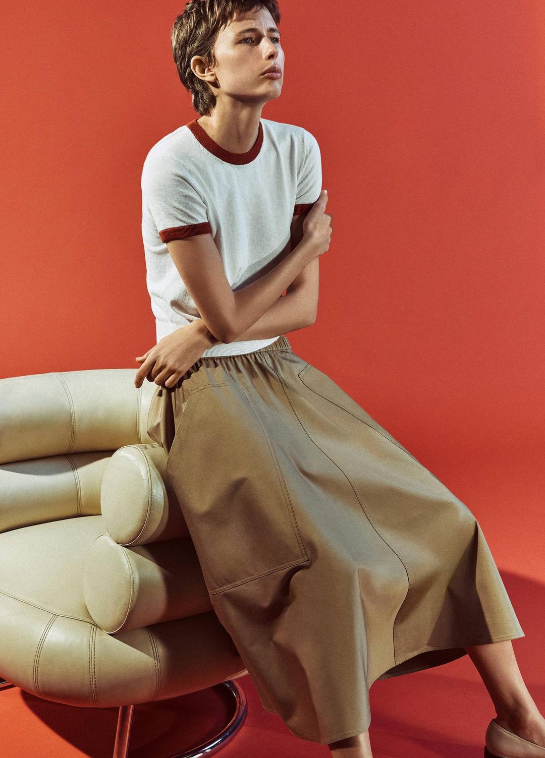 Cotton Full Skirt in Dresses & Skirts - DARK BARLEY