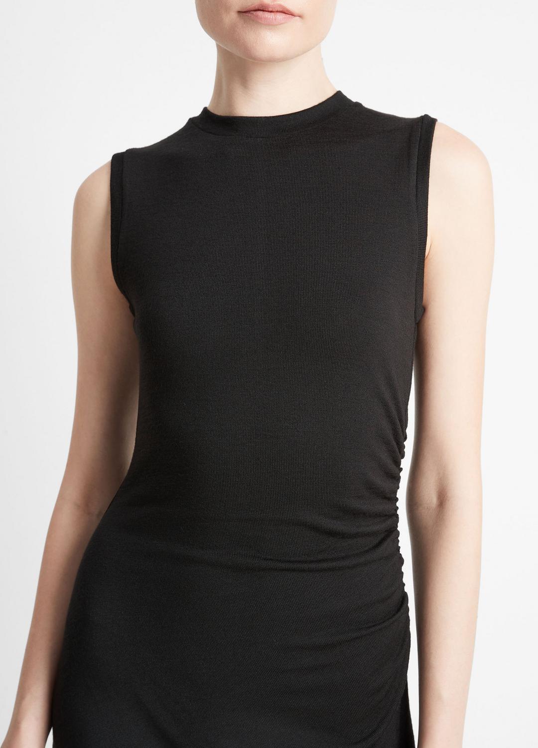 Sleeveless Gathered-Waist Dress in Dresses & Skirts - BLACK