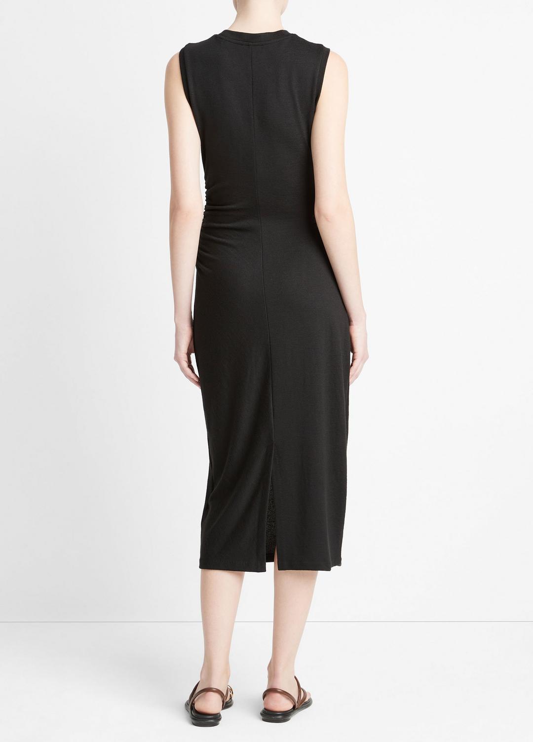 Sleeveless Gathered-Waist Dress in Dresses & Skirts - BLACK