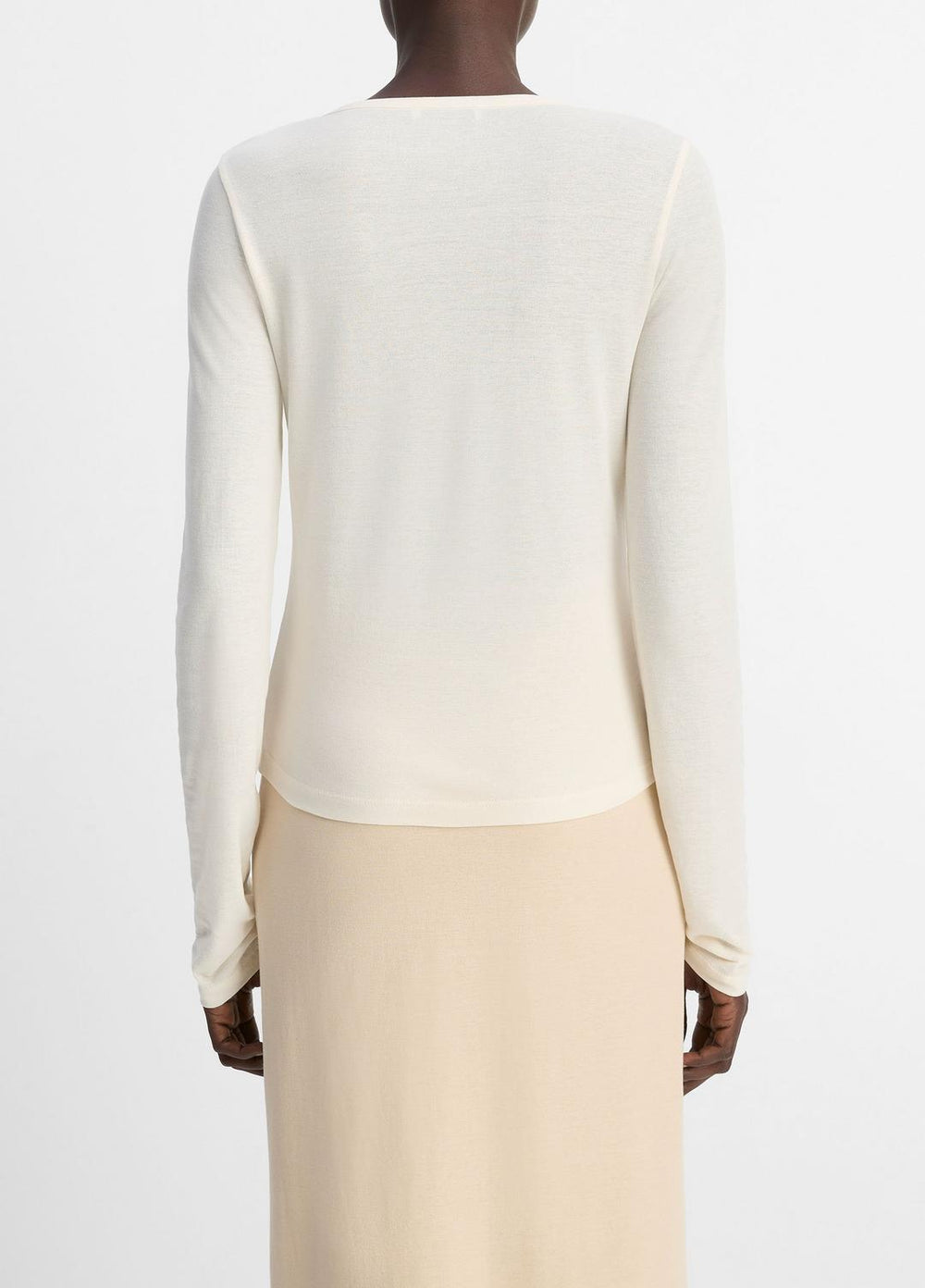 Cotton Crepe Jersey Cardigan in Shirts & Tees - OAT SHELL