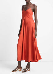 Silk-Blend A-Line Slip Dress in Dresses & Skirts - BRICK ROSE