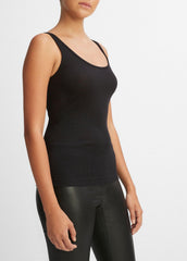 Scoop Neck Tank in Shirts & Tees - BLACK