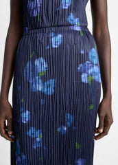 Poppy Blur Crushed Satin Column Skirt in Dresses & Skirts - MIDNIGHT