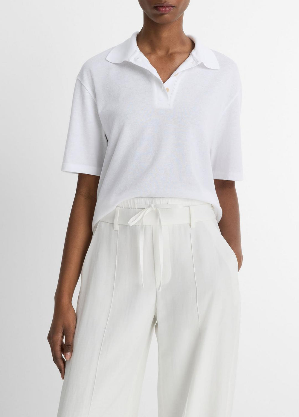 Easy Cotton Polo Shirt in Shirts & Tees - OPTIC WHITE