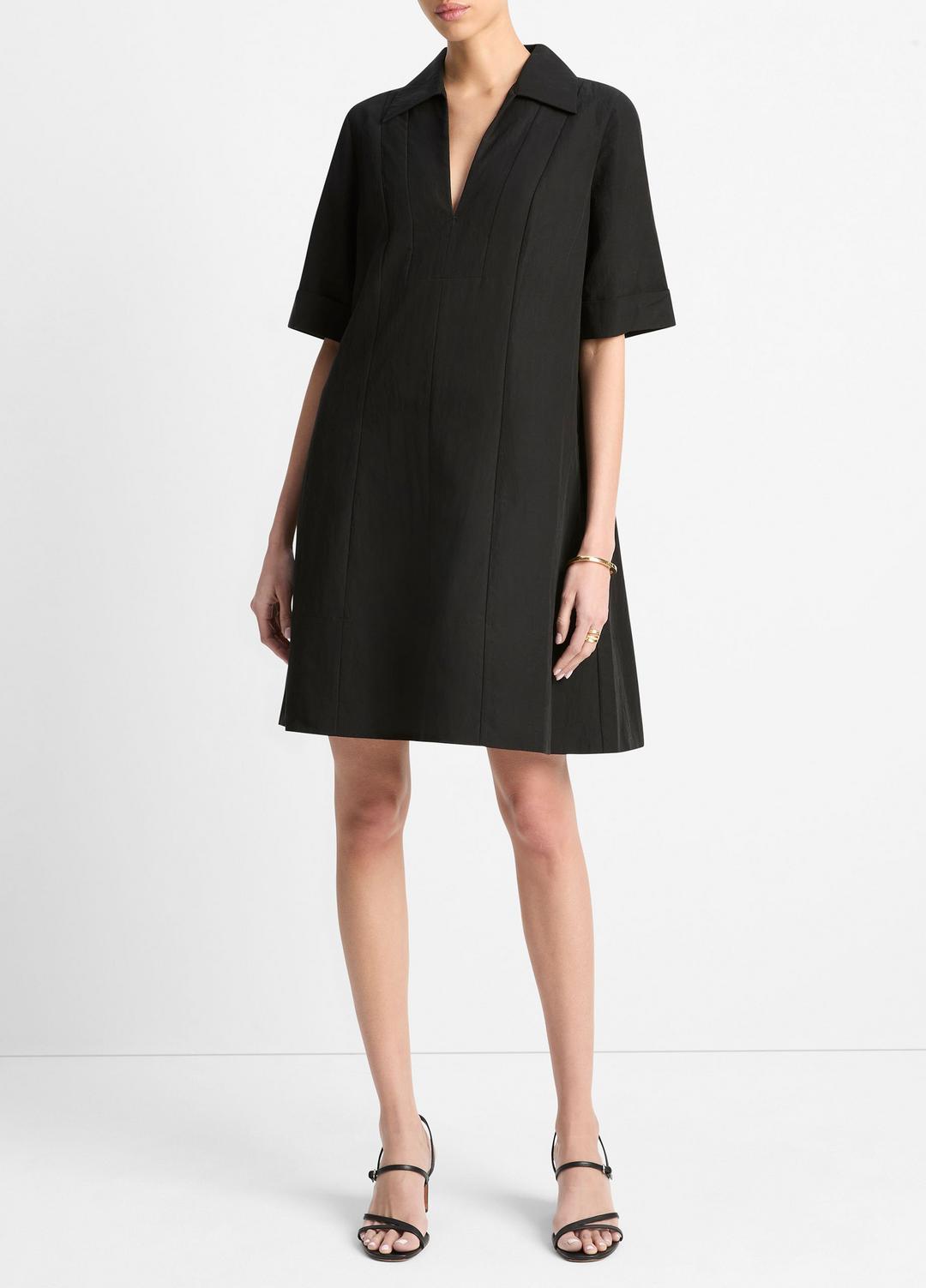 A-Line Short Dress in Dresses & Skirts - BLACK