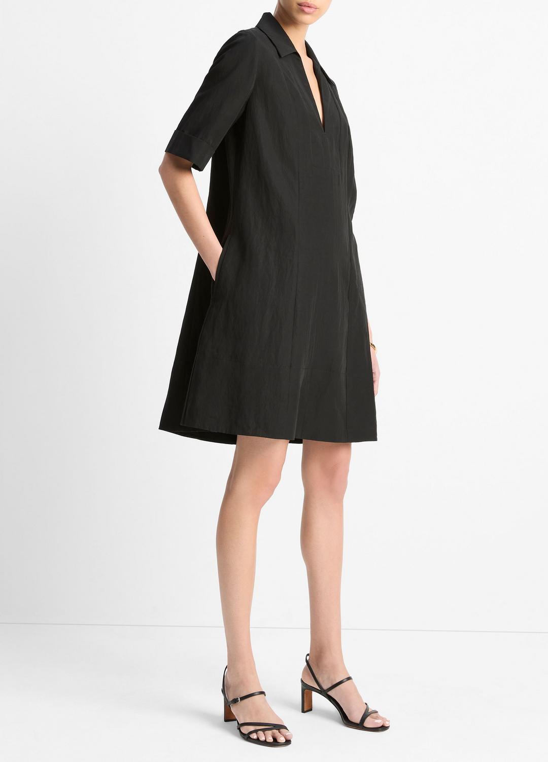 A-Line Short Dress in Dresses & Skirts - BLACK