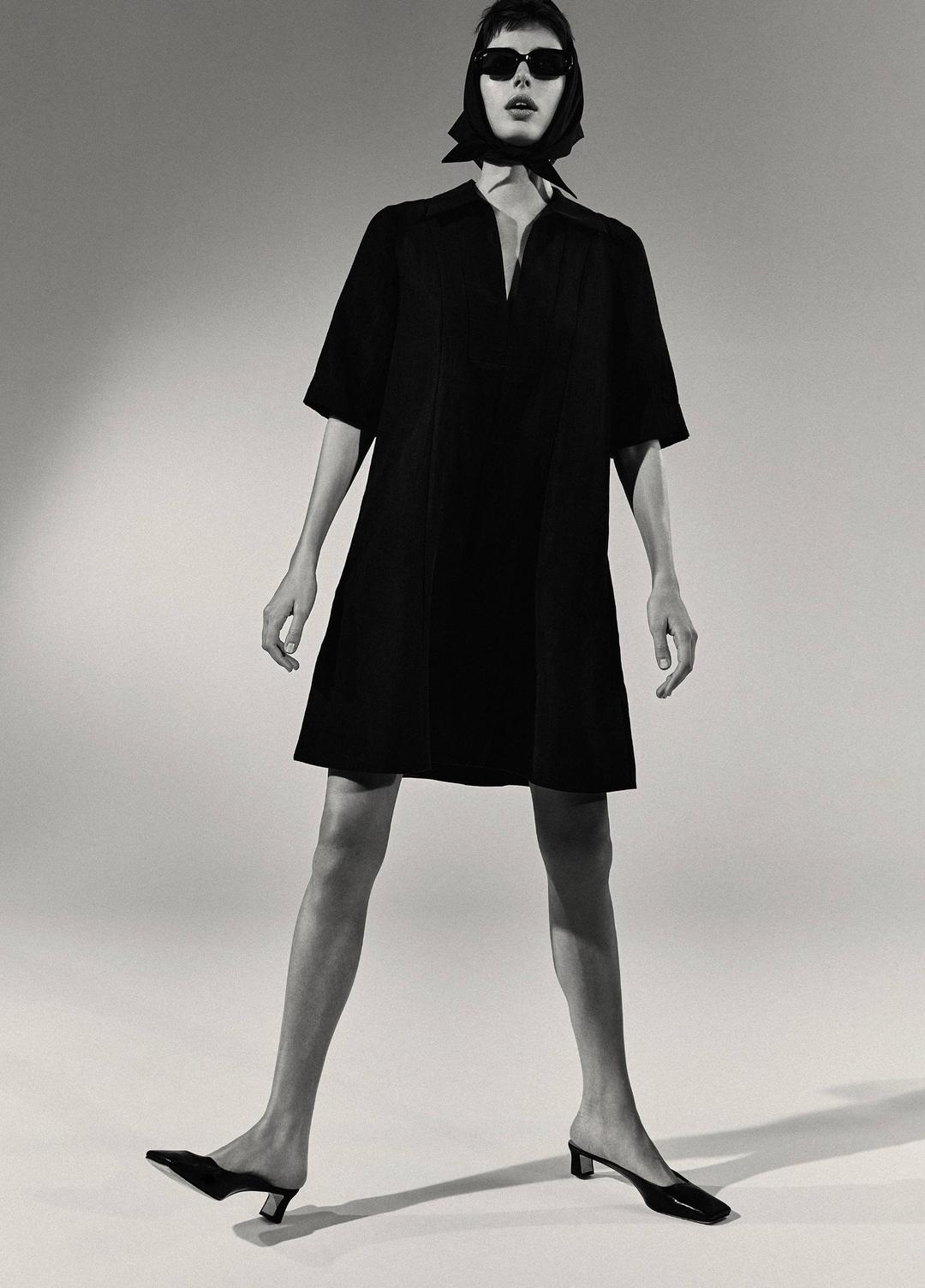 A-Line Short Dress in Dresses & Skirts - BLACK