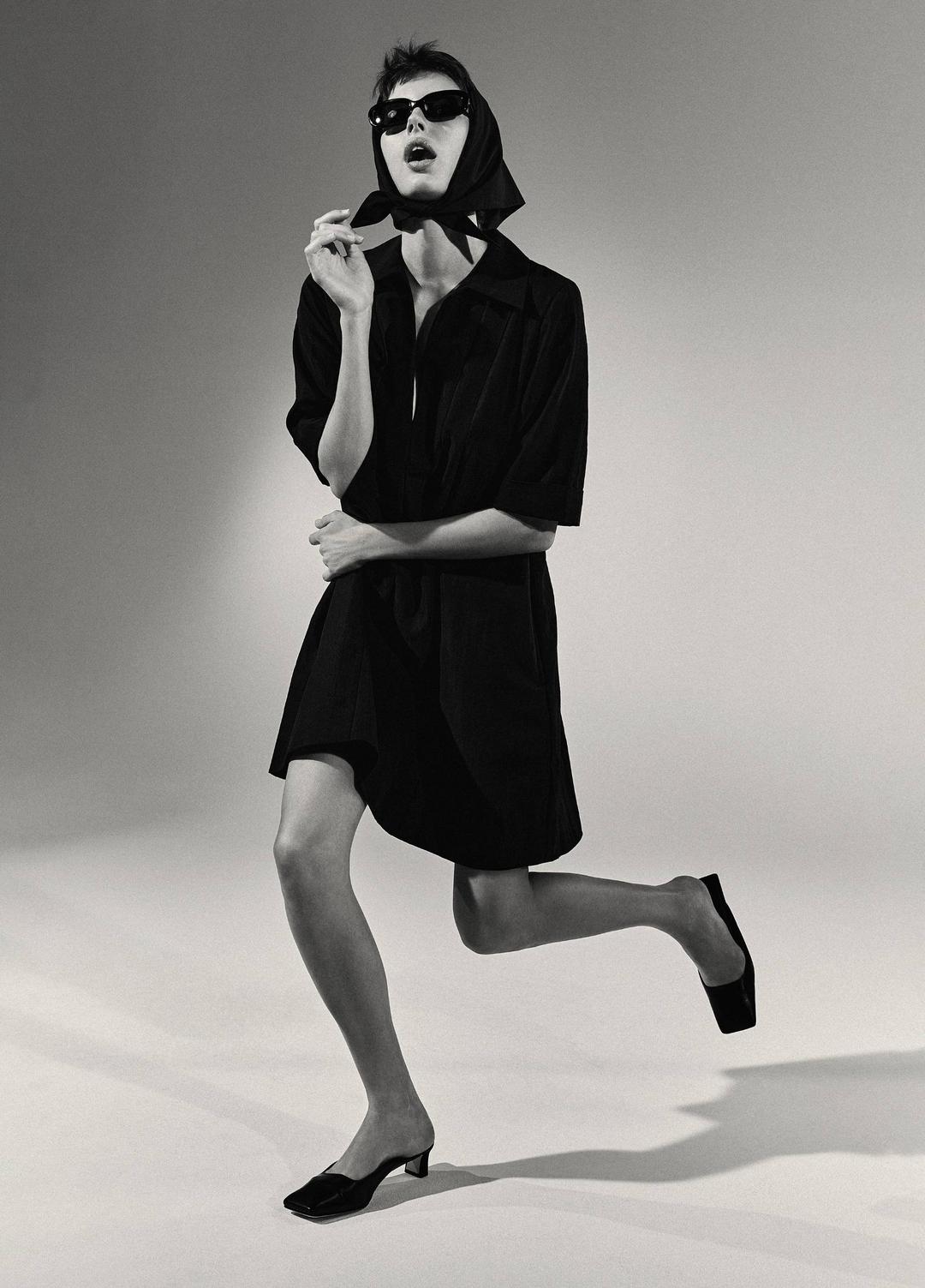 A-Line Short Dress in Dresses & Skirts - BLACK
