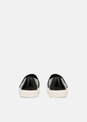 Blair Croc-Embossed Leather Sneaker in Shoes - BLACK