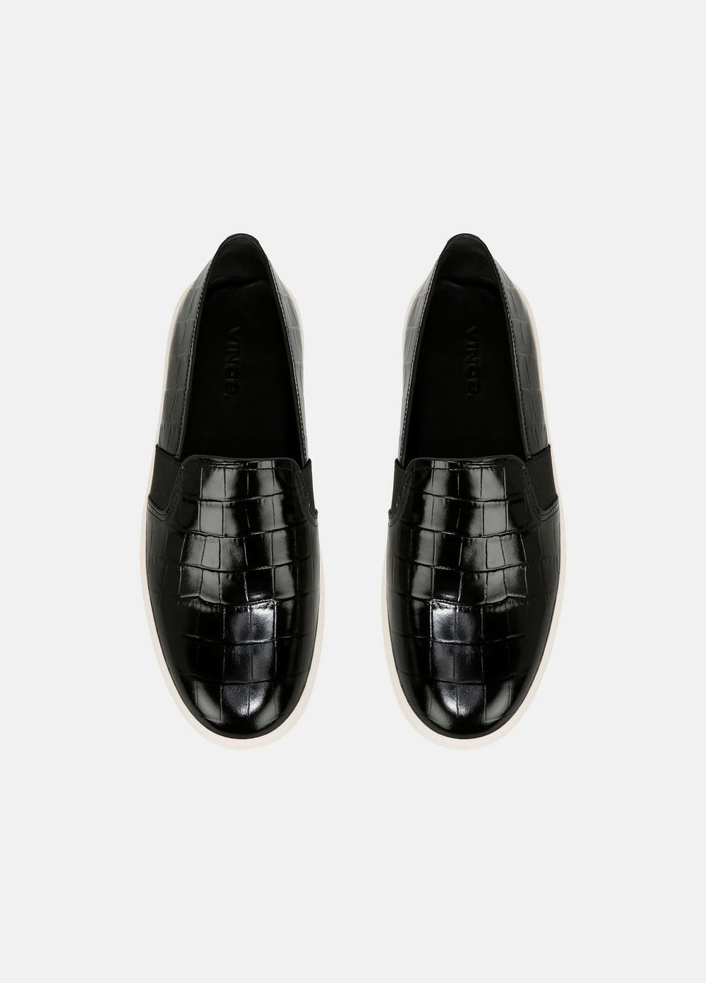 Blair Croc-Embossed Leather Sneaker in Shoes - BLACK