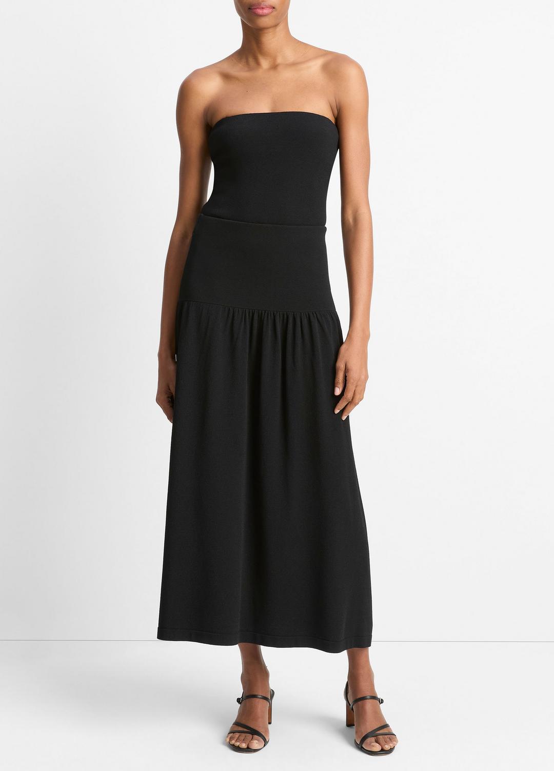 Compact Drop-Waist Skirt in Dresses & Skirts - BLACK