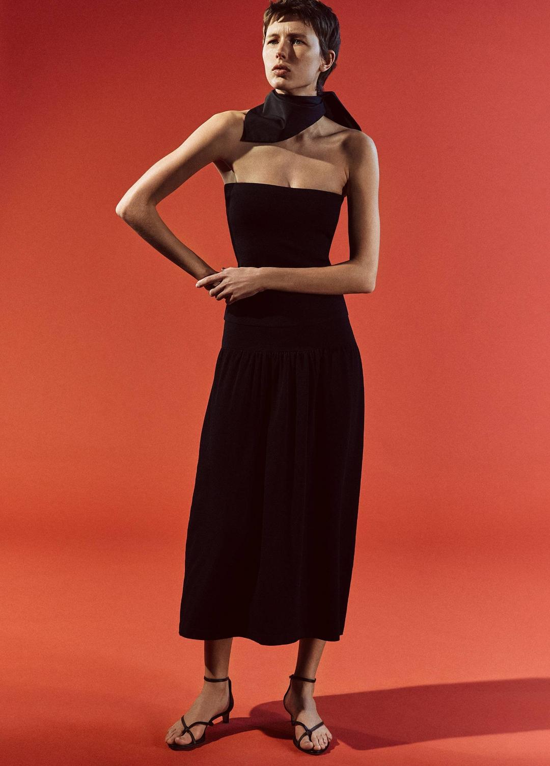 Compact Drop-Waist Skirt in Dresses & Skirts - BLACK