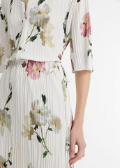 Wilted Peony Pleated Side-Tie Skirt in Dresses & Skirts - WHITE PEONY