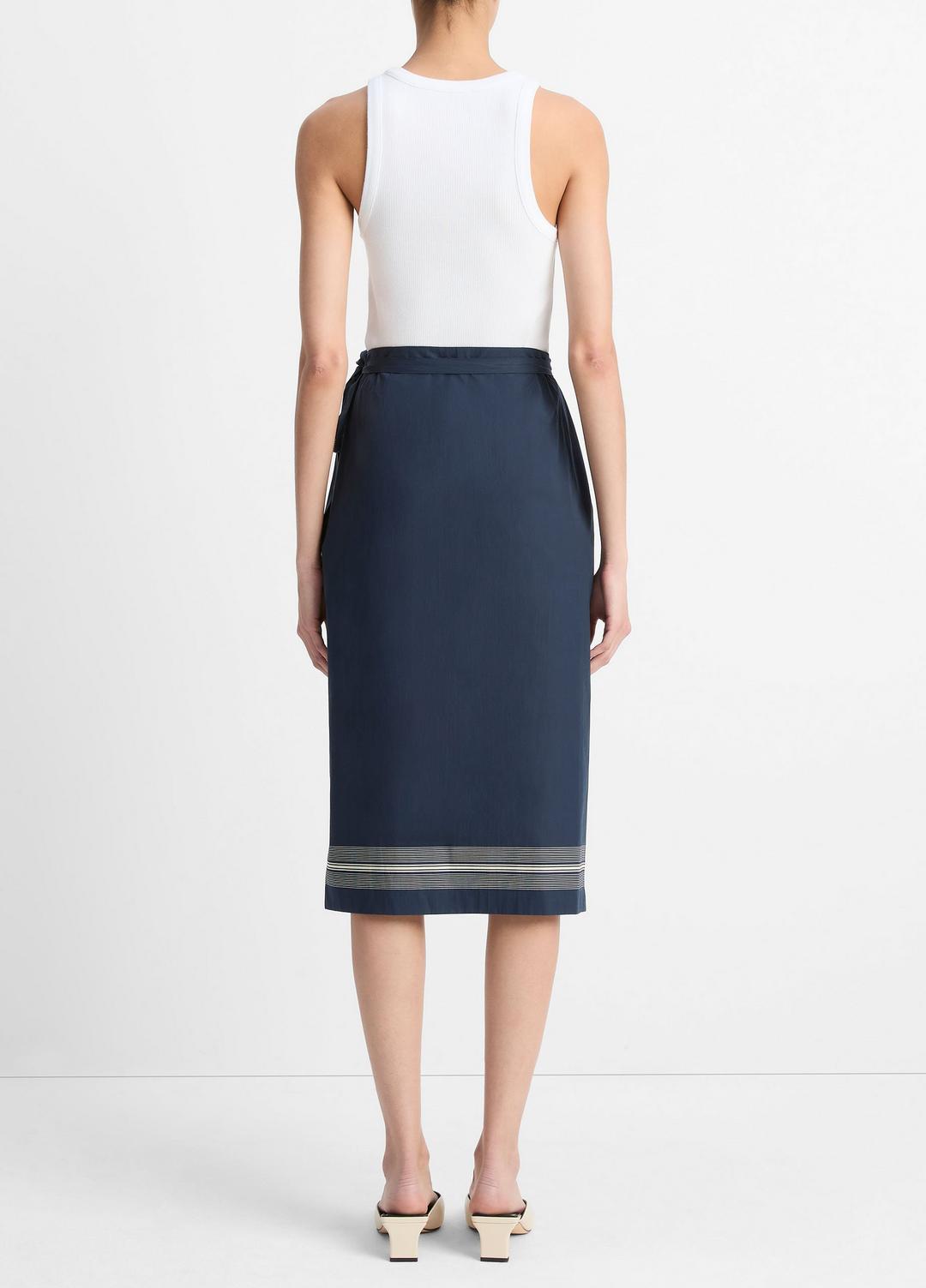 Handkerchief-Stripe Straight Wrap Skirt in Dresses & Skirts - COASTAL BLUE/PALE CANYON