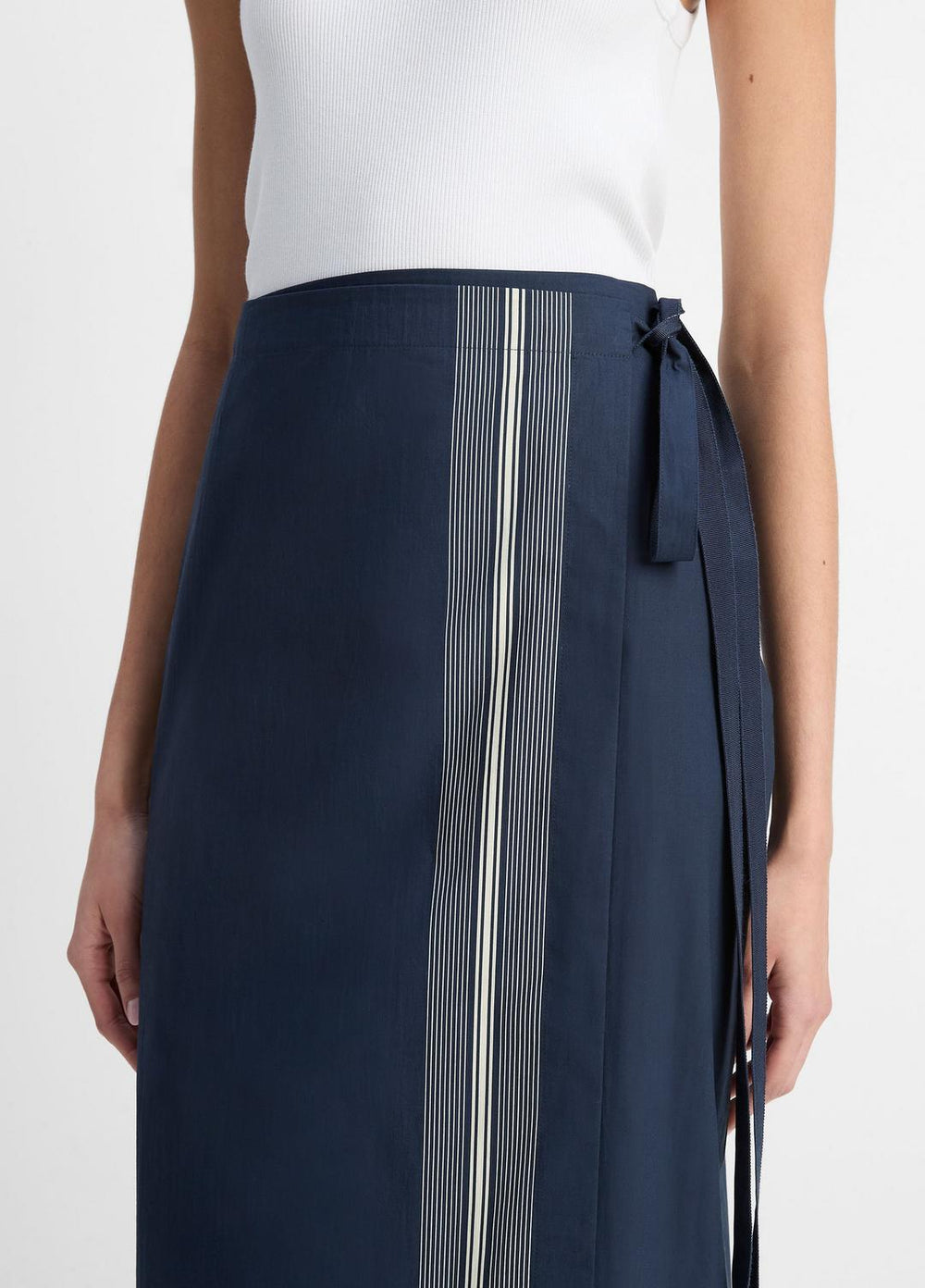 Handkerchief-Stripe Straight Wrap Skirt in Dresses & Skirts - COASTAL BLUE/PALE CANYON